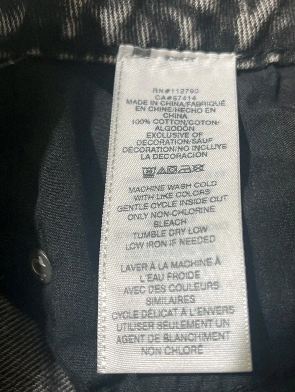 True Religion Vintage Charcoal Wash Cargo Denim Midi Slit Skirt Size 24
